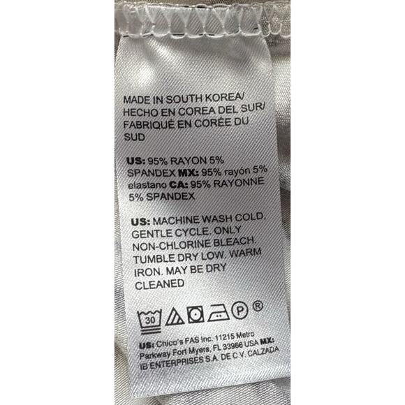 Chico's Neutral Animal Print Mock Neck Tank Back Zipper Size 3 (XL) NWT - Picture 6 of 6